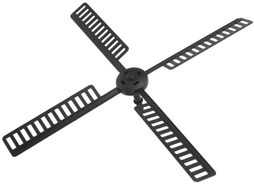 Alipis Accessoires à Placer en Moulin Vent de Plastique pour Jardin à Noir Pales D'éolienne Rotatives, Fourniture Facile Ambiance Estivale pour Éoliennes Extérieure