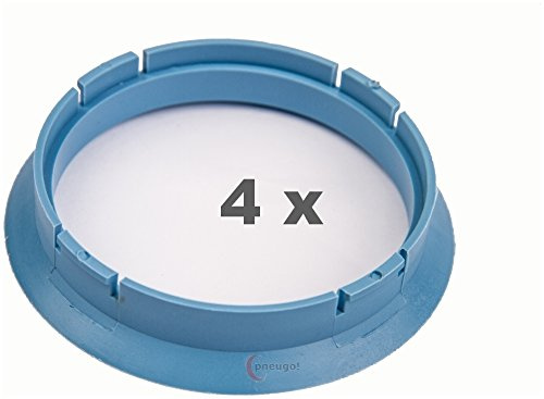 4 x pneugo! Anelli di centraggio per cerchi in alluminio 64.0 mm - 58.1 mm