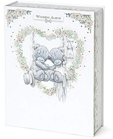 Me To You AGA01001 Tatty Teddy Wedding Day Album-160 Photos, 6 x 4, Blue,grey,pink,silver