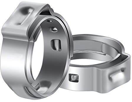 LOKMAN 50 Pack 3/4 Inch PEX Cinch Clamps, Stainless Steel Cinch Crimp Rings Pinch Clamps for PEX Tubing Pipe Fitting Connections (3/4 Inch)