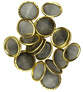 Weedness Taza Bong-Siebe Ø 22 mm 50 Piezas Acero Fino - Filtro Pipa chillum Vidrio Bong tamiz Metal Accesorio pequeño Mini Rejilla tamiz