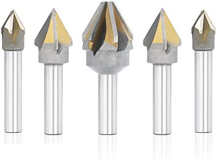 JAINGU Fasenfräser Mit Hartmetallklinge 16-40 Mm, 60/90 Grad Fasenfräser, CNC-Metallfräswerkzeuge,20 X 90 Grad