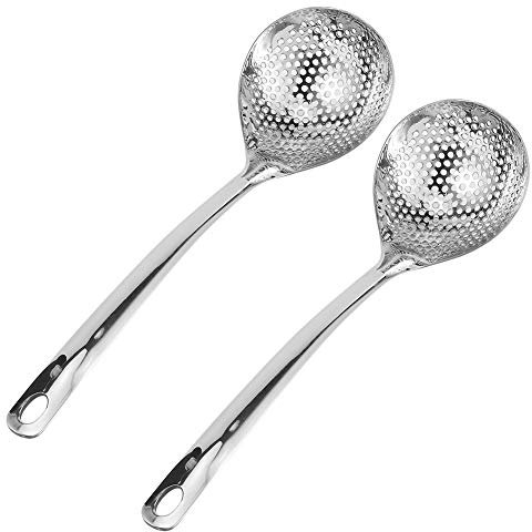 Alvinlite Cooking Skimmer Kitchen Cooking Colino Cucchiaio Colino in Acciaio Inossidabile 2 Pezzi Cooking