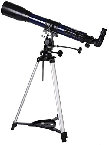 80mm Weltraumteleskop Anfänger Erwachsene Astronomischer Refraktor Kindermonoskop Kinder Himmelsmonokular mit höhenverstellbaren Stativokularen,Schwarz Good