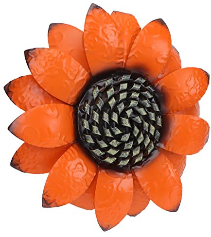 Yardwe Blumenförmiger Eisenanhänger Für Wanddekoration Indoor Und Outdoor Langlebig Sonnenblumen Design Für Garten Und Wohnzimmer