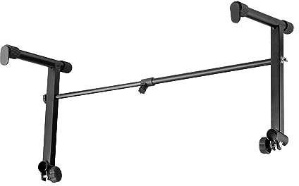 Oshhni 2-stufiger Keyboard-Ständer, verstellbare Höhe und Breite, tragbare, praktische Halterung, elektronisches Piano-Rack für Synthesizer-E-Pianos