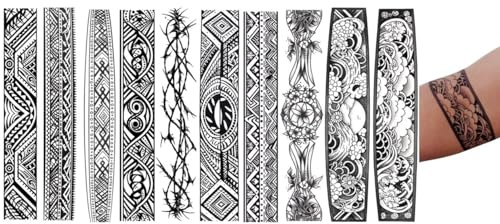 10 Blätter Temporary Tribal Maori Armband Tattoo Japan Tattoo Armband10