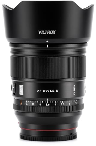 VILTROX AF 27mm F1.2 PRO APS-C Objektiv für Sony E-Mount, lichtstarke Festbrennweite mit STM Autofokus, kompatibel mit Sony α6000 Serie α7C II FX30 ZV-E10 ZV-E1 FX3 A1