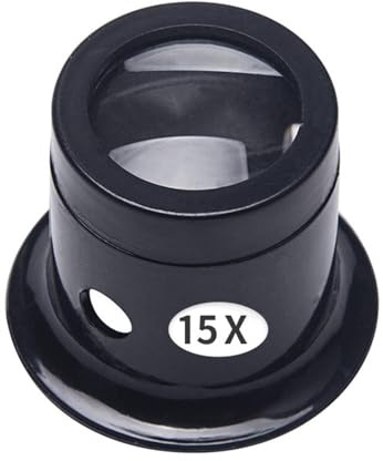 15X Jewellers Loupe, Professional Eye Loupe Magnifier Jewellery Magnifying Glass Watchmaker Tool for Stamp Coin Diamond Repairing