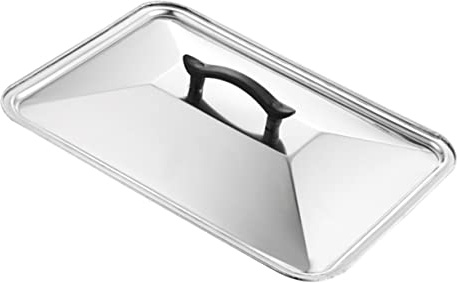 CIYODO Edelstahl Topfdeckel Viereckig mit Leichtem Anheben Hält Speisen Warm Bewahrt Dampf und Schützt vor Ölspritzern für Küche und Gastronomie