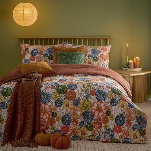furn. Picking Patch Kürbis-Bettwäsche-Set – Pekannuss – King-Size-Bett