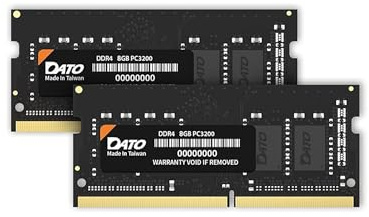DATO 16Go Kit (2x8Go) RAM, DDR4 3200MHz PC4-25600 CL22 Non-ECC SODIMM 1,2V 260 Broches, Module de mémoire pour Ordinateur Portable Mise à Niveau