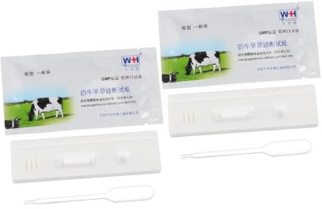 COLLBATH 2stücke Kühe Trächtigkeitstestpapier Früherkennung Schwangerschaft Bei Rindern Einfach Zu Bedienen Schnelle Ergebnisse Zuverlässige Tierdiagnose