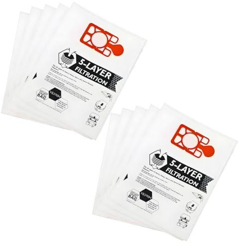 Pack Of 10 Numatic | Hepa-Flo Dust Bags Compatible Henry Bags | Numatic For Vacuum Cleaner Bags For Optimal Cleaning Performance