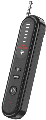 Aroeally Detector de Cámara Oculta Detector de Señal RF Grabación Antiespía para GPS Tracker Dispositivos de Escucha inalámbricos para Hotel, hogar, Oficina y Viajes