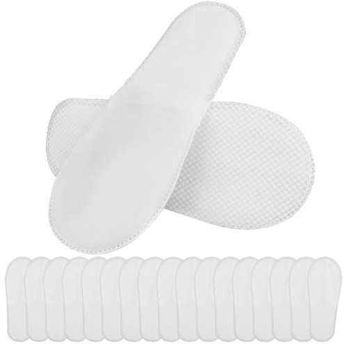 Encuryna Lot de 10 paires de pantoufles jetables unisexes, portables, antidérapantes, pour voyage, spa, sauna, hôtel ou utilisation commerciale - Taille unique - Tissu non tissé de 4 mm