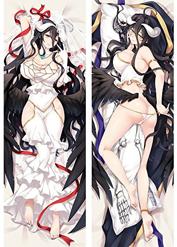 JNLIFT Anime Kissenbezug für Overlord,Anime Pillowcase Hochwertiges Doppelseitige Umarmungskissen Bezug,Body Kissenhülle Seitenschläferkissen Bezug,Peachskin-50x150CM