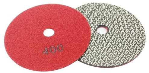 Almohadillas de pulido de diamante galvanizadas, papel de lija de grano de diamante for pulido de hormigón, mármol y granito, 1 unidad(100 Grit,1 PC_3 INCHES)