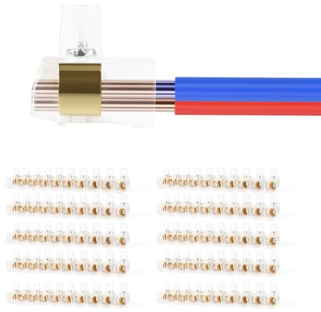 CILIA 100 Morsetti Elettrici Unipolari a Cappuccio da 10mm², Terminali Elettrici in Stecche da 10 Poli ​, Trasparente Isolante Per Cavi Elettrici (SP013-25, 10mm²-100 Morsetti)