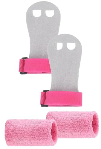 Oxtxuzdm Kinder Gymnastik Griffe Und Armbänder Set Bequeme Handgelenkstütze Handschuhe Trainingshandschuhe Und Bandagen Kinder Handflächenschutz Set Unterstützung