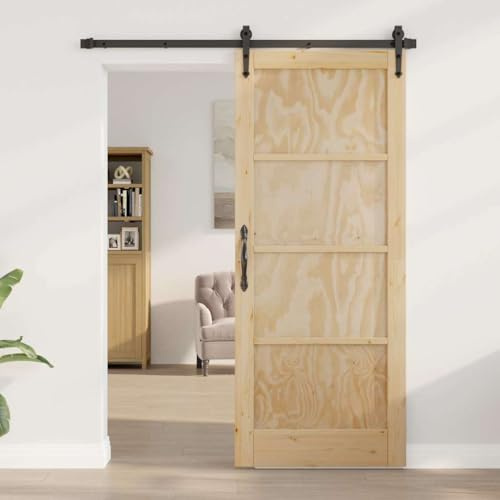 Puerta de entrada lateral, puerta interior marrón, 83 x 202 cm, madera contrachapada, puerta de entrada para salón, cocina, restaurantes