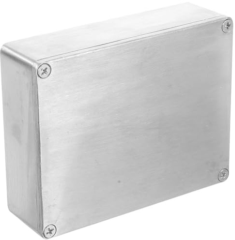 Aluminiumgehäuse für Gitarren Effektpedal, Silber, Robust | Projektbox für Selbstgemacht Bau, Gehäuse Fußschalter, Einfache, Stilvolle Optik
