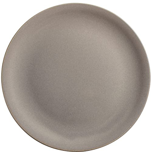 KAHLA Homestyle Pizzateller 31 cm desert sand rustikales Geschirr aus Porzellan mit Steingut- und Keramiklook flacher Teller großer Essteller XL Platzteller Servierteller rund grau
