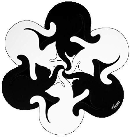 Pylones, Dessous de Plat et Dessous de Verres Entrechats Noir et Blanc