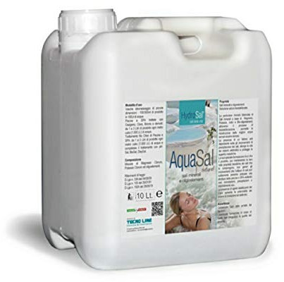Hydrosal AquaSal Natural, Acqua Termale, con Magnesio, Potassio e Iodio, per Piscina e Spa Idromassaggio di Qualsiasi Marca, Rigida o Gonfiabile - 10 LT