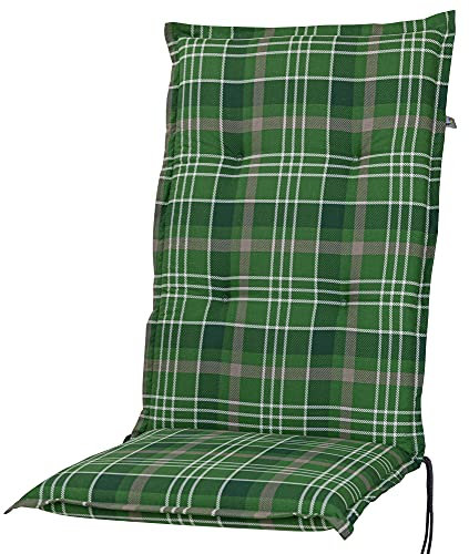 Kettler Polen 2395 Auflage Hochlehner Milano grün-braun kariert 120x49x6 cm KETTtex