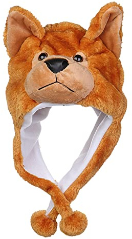 JK Home Bonnet Animaux Chapeau Ski Peluche Adulte Enfant | Echarpe Capuche Oreilles Déguisement Cosplay