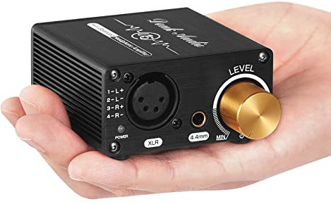 Douk Audio U5 Mini amplificador de auriculares totalmente balanceado HiFi Stereo Desktop Amplificador con XLR / Salida de auriculares de 4,4 mm CC 5 V Negro