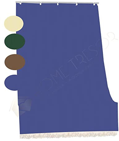 Home Tresor Tenda da Sole per Balconi in Tessuto Resistente per Esterno con Anelli e Ganci, Tenda Parasole a Cascata da Finestra e Veranda, Tinta Unita (140x250 cm, Blu)