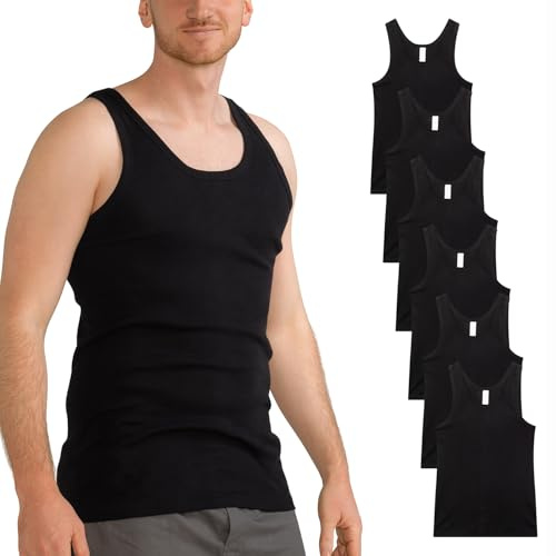 MT 6-pack bomull herrskjorta klassisk – finribbad eller dubbelribbad