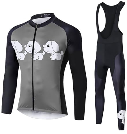 UGLY FROG ZRT03 Winter Manga Larga Transpirable + Culottes Bici 9D Gel Equipos Conjunto Ciclismo Manténgase abrigado en Invierno,Traje de Ropa de Bicicleta de Montaña MTB Ciclista