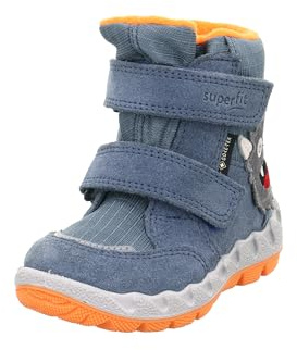 Superfit Icebird Warm gefütterte Gore-Tex, Stivali da Neve, Hellblau/Orange 8000, 35 EU Larga