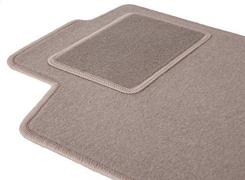 Wielganizator Automatte – Passend für Nissan Micra K12 CC Cabrio 2003-2010 – Velours – Autozubehör - Praktische Fußmatte Auto – 1-teilig - beige