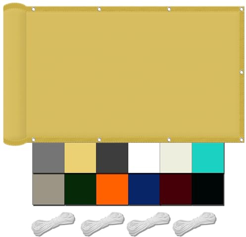 Tenda a Vela Ombreggiante Rettangolare 120 x 250 cm Anti-Età, Impermeabile,Antivento,98% Anti Uv,Rettangolare Telone Telo Ombreggiante Rettangolo per Esterno Terrazza Giardino, Color Crema