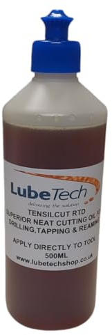 LUBETECH TENSILCUT NEAT CUTTING OIL 1 X 500ML, A HIGH EXTREME PRESSURE NEAT CUTTING OIL DESIGNED FOR TAPPING, DRILLING, REAMING, SAWING AND BORING APPLIED DIRECT TO TOOL
