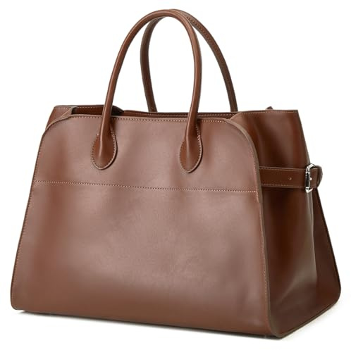 Große Tragetasche aus veganem Leder für Damen, Retro-Stil, Tragegriff oben, trendige Arbeitstasche aus PU-Leder
