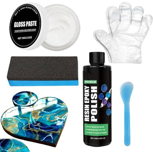 Kit De Pulido De Resina Epoxi Home Epoxy Resin Creación De Renovación Decorativa Kit De Pulido Para Superficies Raspadas Y Pulidas, Obras De Arte De Pulido