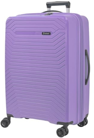 SISET Air Nova - Maleta de Viaje Mediana Expandible (66x45x28/31cm), Fabricada en Polipropileno, 4 Ruedas Dobles Silenciosas y Cerradura Combinación TSA. (Mediana), (80L), (3.8kg), (Lavanda).