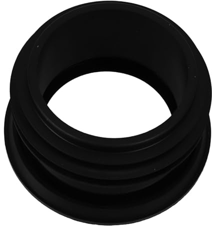 Toilettendichtung für Wc mit Rückflusshemmung, Gummi Schwarz | Ersatzteil für Wc Reparatur, für Toilette und Spülkasten, Einfach zu Montieren, Formstabil, Robust