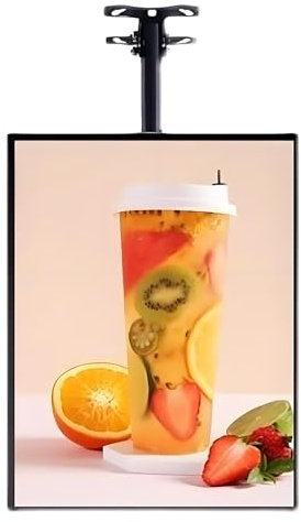 Nicvrea Ultradünner LED-Klapprahmen-Leuchtkasten, beleuchtete Plakatanzeige, LED-hinterleuchtete Speisekarte, wandmontierte Werbetafel für Restaurants Vertical-50X100cm