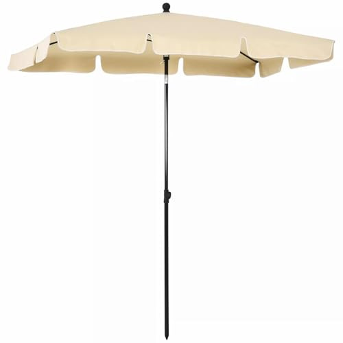 Parasol rectangulaire de 2 m avec fonction inclinaison, parasol de balcon élégant, plusieurs couleurs disponibles pour la protection solaire et l'ombre