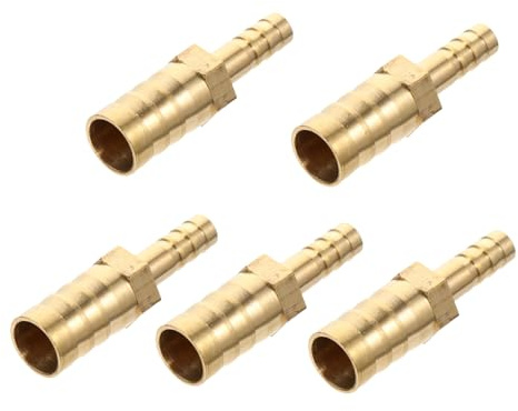 TOYANDONA Raccordo in Ottone 5 Pezzi Connettore per Tubo Flessibile Giunto Riduttore Resistente alla Corrosione per Collegamento Tubi Accessori Ad Alta Pressione Uso Domestico e Industriale