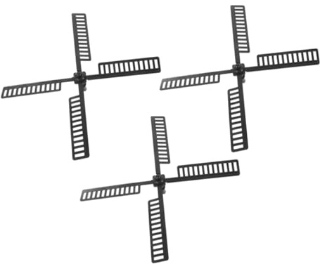 Hemobllo Pales De Moulin à Vent De Jardin en Plastique Résistant Étanche 3 Pièces pour Décoration Extérieure Terrasse Et Jardin Feuilles Rotatives De Rechange pour Éolienne