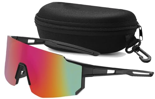 Wieerda Cycling Sunglasses, Sports Polarized Sunglasses for Men and Women, UV 400 Protection Polarised Sun Glasses for Baseball Running Golf Driving Fishing Goggles
