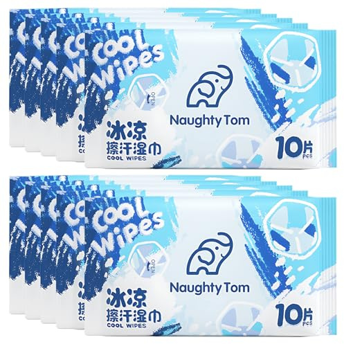 100 Pcs Feuchttücher Einzeln Verpackt erfrischungstücher einzeln verpackt | Praktisch Und Hygienisch Geeignet für Zuhause Arbeit Reisen Sport Usw