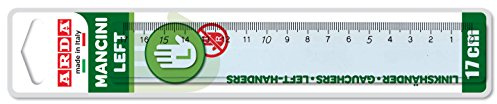 Arda 28917MAN Lineal für Linkshänder, 17 cm, links